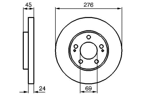 BOSCH Brzdový kotúč 0986479035 1