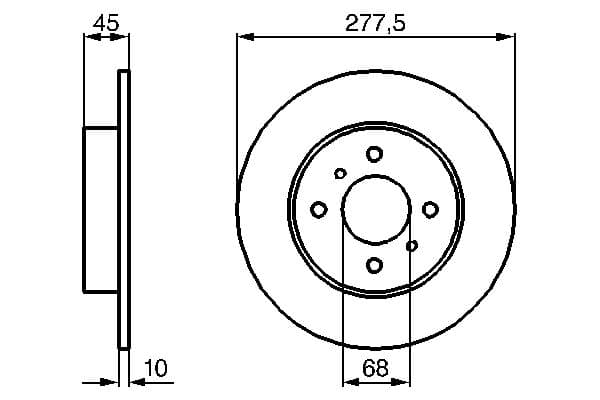 BOSCH Brzdový kotúč 0986479105 1