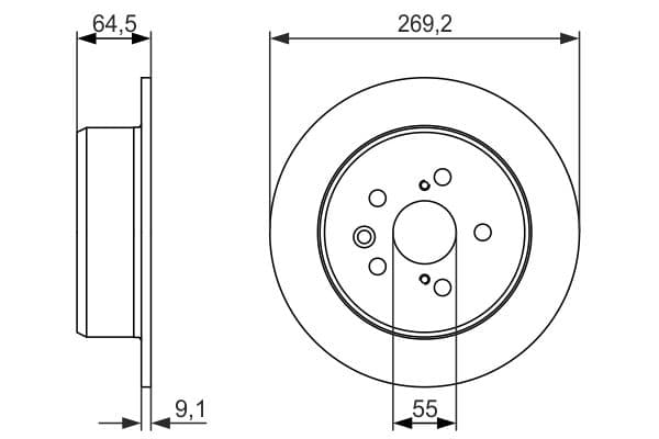 BOSCH Brzdový kotúč 0986479336 1
