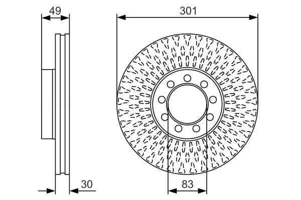 BOSCH Brzdový kotúč 0986479A23 1