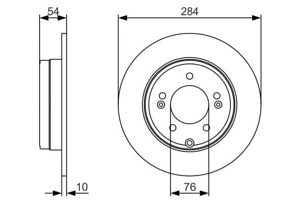 BOSCH Brzdový kotúč 0986479A45 1