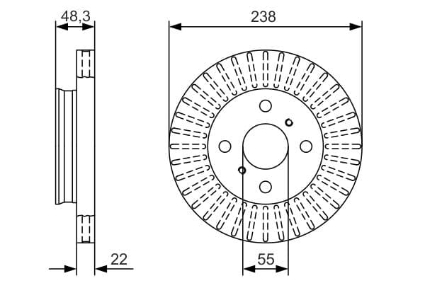 BOSCH Brzdový kotúč 0 986 479 A63 1