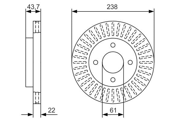 BOSCH Brzdový kotúč 0986479A87 1