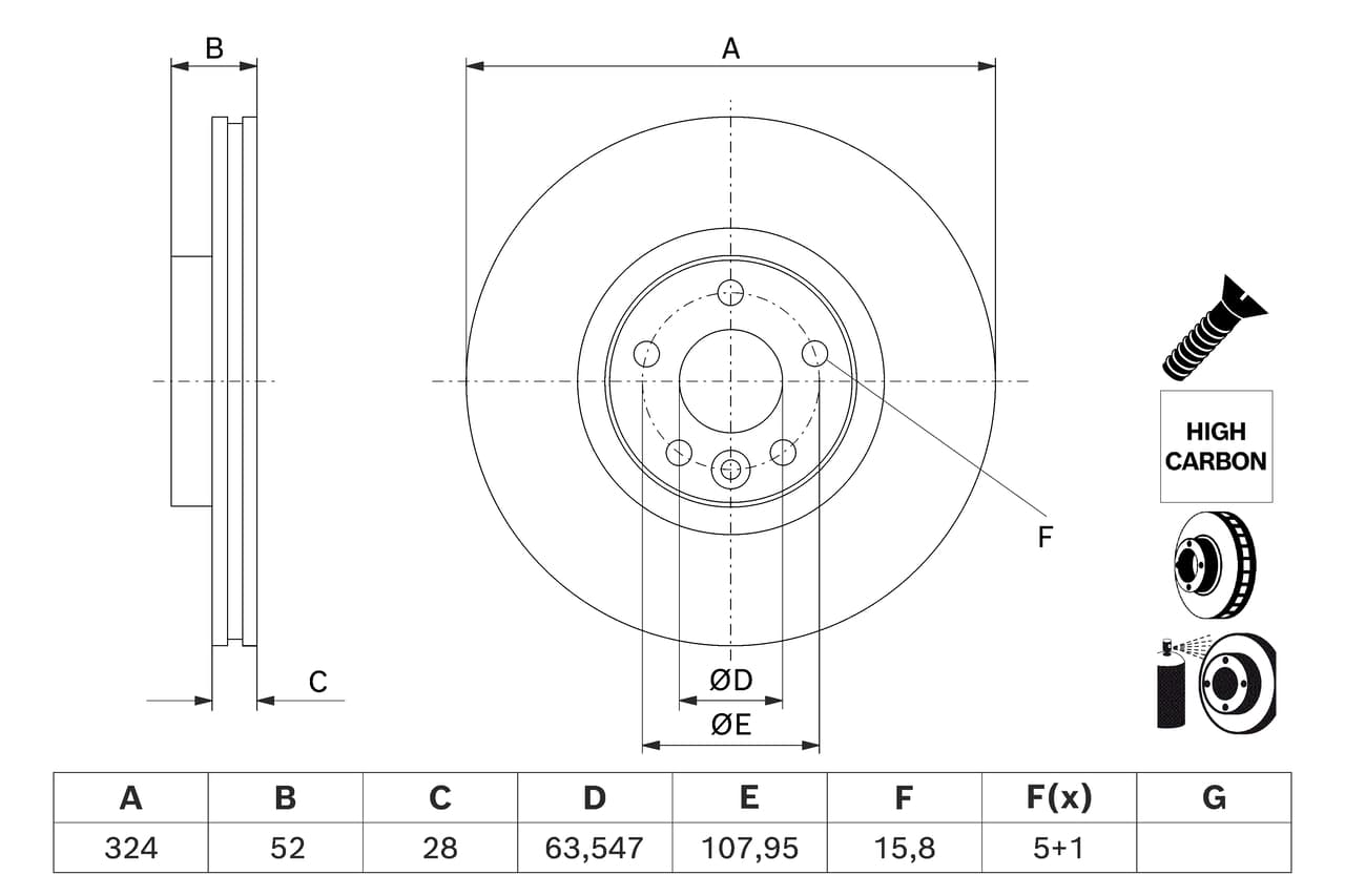 BOSCH Brzdový kotúč 0 986 479 J41 1