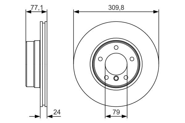 BOSCH Brzdový kotúč 0 986 479 S29 1
