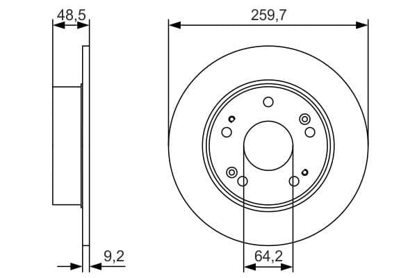BOSCH Brzdový kotúč 0 986 479 T81 1