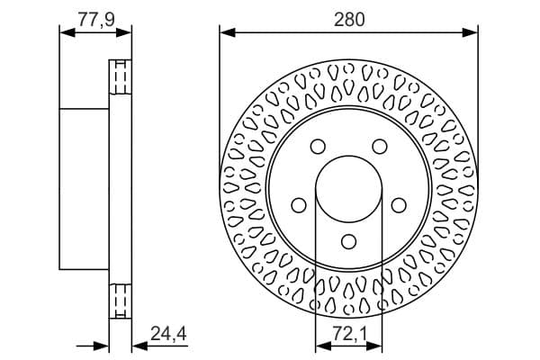 BOSCH Brzdový kotúč 0986479U00 1
