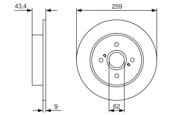 BOSCH Brzdový kotúč 0986479V07 1