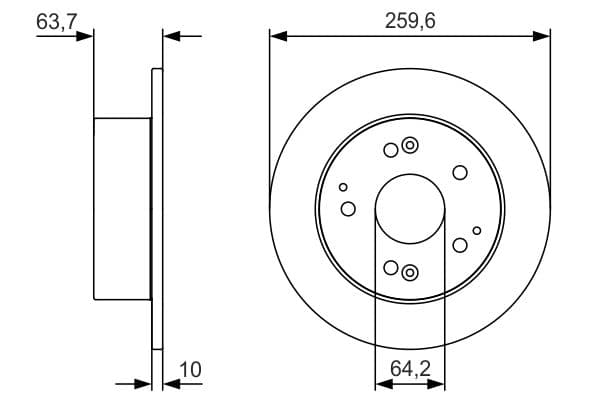 BOSCH Brzdový kotúč 0986479V39 1