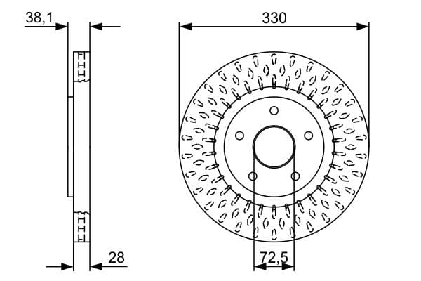 BOSCH Brzdový kotúč 0 986 479 V85 1