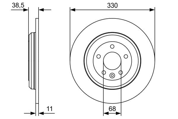 BOSCH Brzdový kotúč 0 986 479 W01 1