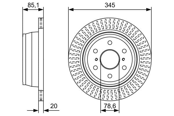 BOSCH Brzdový kotúč 0 986 479 W32 1