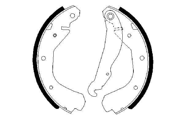 BOSCH Sada brzdových čeľustí 0 986 487 213 1