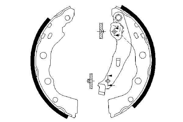 BOSCH Sada brzdových čeľustí 0986487577 1