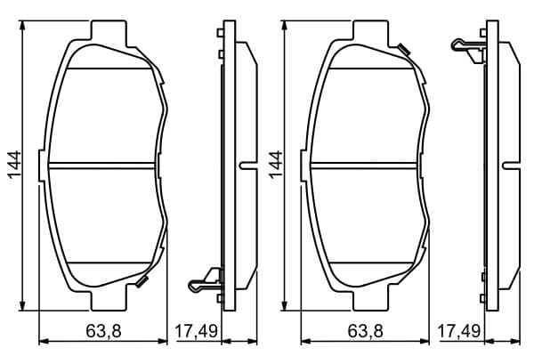BOSCH Sada brzdových platničiek kotúčovej brzdy 0986494211 1