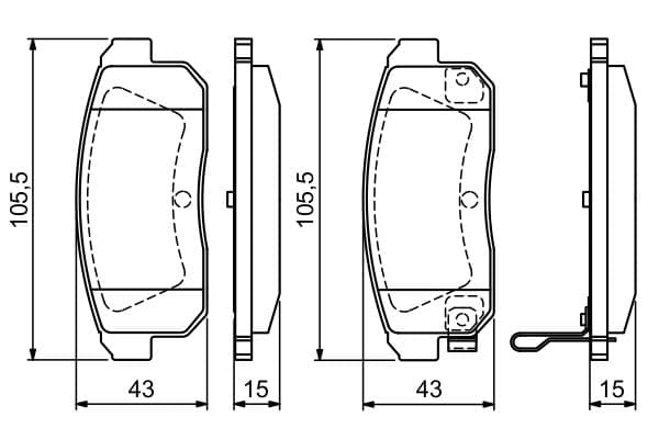 BOSCH Sada brzdových platničiek kotúčovej brzdy 0986494223 1