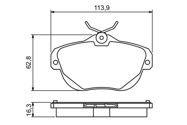 BOSCH Sada brzdových platničiek kotúčovej brzdy 0986494243 1