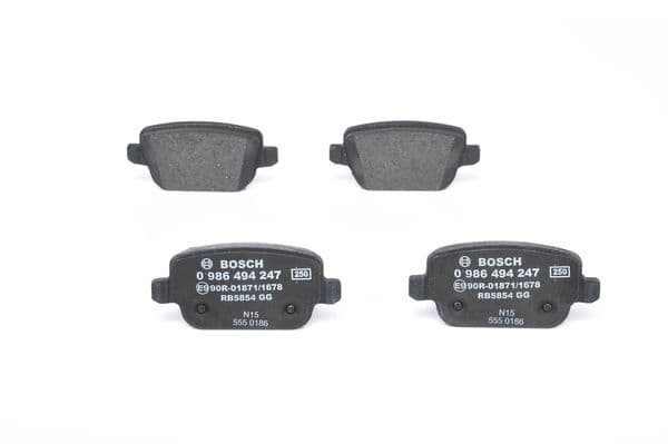 BOSCH Sada brzdových platničiek kotúčovej brzdy 0986494247 1