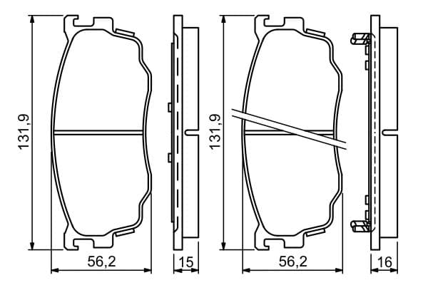 BOSCH Sada brzdových platničiek kotúčovej brzdy 0986494258 1