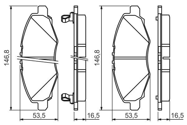 BOSCH Sada brzdových platničiek kotúčovej brzdy 0986494326 1