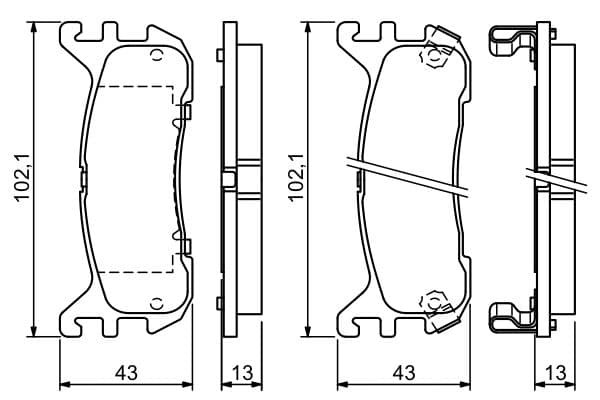 BOSCH Sada brzdových platničiek kotúčovej brzdy 0986494341 1