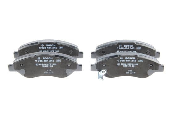 BOSCH Sada brzdových platničiek kotúčovej brzdy 0986494345 1