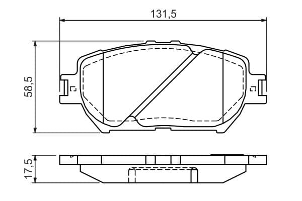 BOSCH Sada brzdových platničiek kotúčovej brzdy 0986494363 1