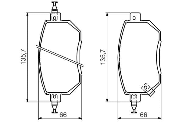 BOSCH Sada brzdových platničiek kotúčovej brzdy 0986494366 1