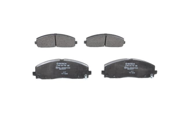 BOSCH Sada brzdových platničiek kotúčovej brzdy 0986494769 1