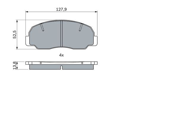 BOSCH Sada brzdových platničiek kotúčovej brzdy 0 986 494 944 1