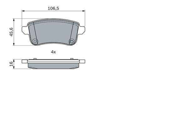 BOSCH Sada brzdových platničiek kotúčovej brzdy 0 986 494 978 1