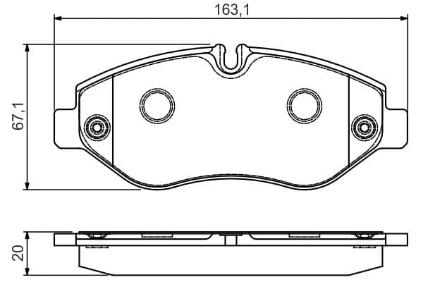 BOSCH Sada brzdových platničiek kotúčovej brzdy 0 986 495 113 1