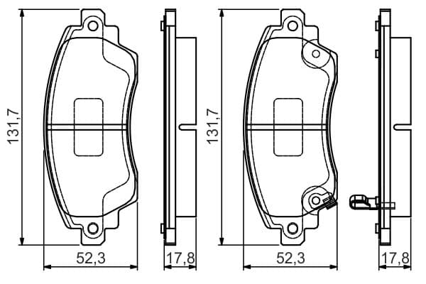 BOSCH Sada brzdových platničiek kotúčovej brzdy 0 986 495 132 1