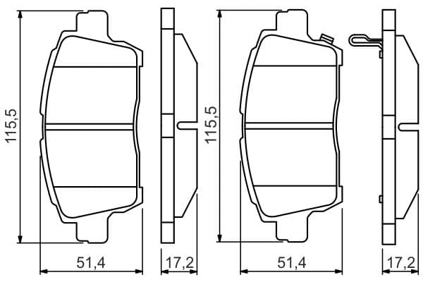 BOSCH Sada brzdových platničiek kotúčovej brzdy 0 986 495 242 1