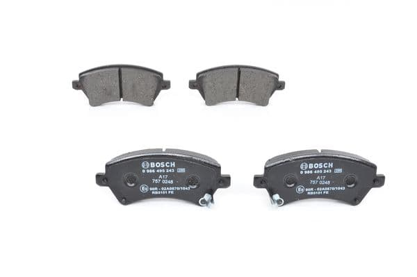 BOSCH Sada brzdových platničiek kotúčovej brzdy 0 986 495 243 1