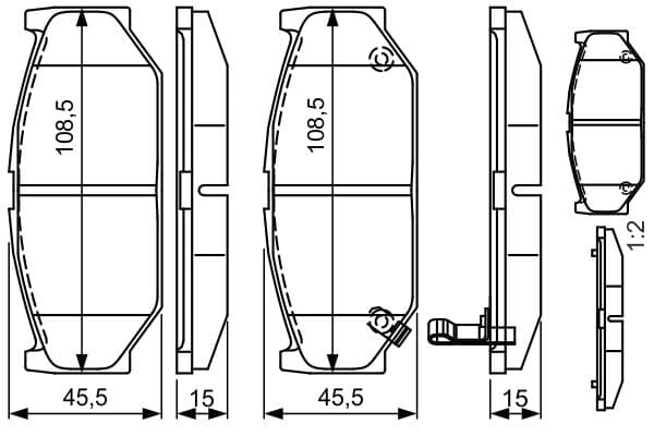 BOSCH Sada brzdových platničiek kotúčovej brzdy 0 986 495 308 1