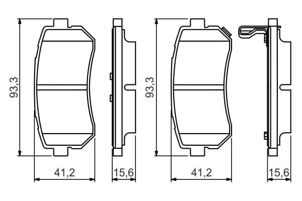BOSCH Sada brzdových platničiek kotúčovej brzdy 0 986 495 354 1