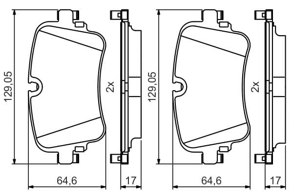 BOSCH Sada brzdových platničiek kotúčovej brzdy 0 986 495 426 1