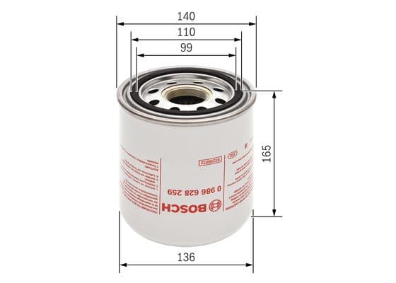 BOSCH Vysúžacie puzdro vzduchu pre pneumatický systém 0986628259 1