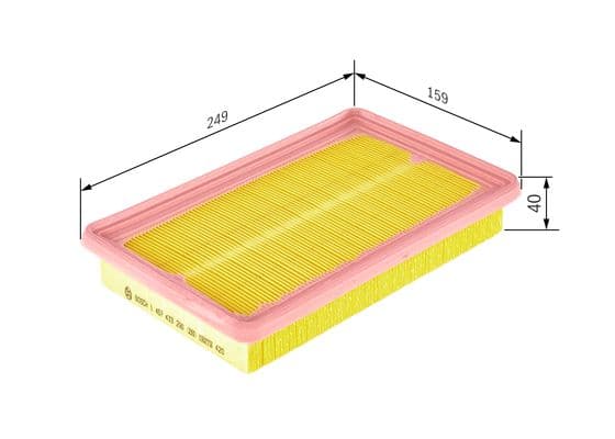 BOSCH Vzduchový filter 1457433290 1