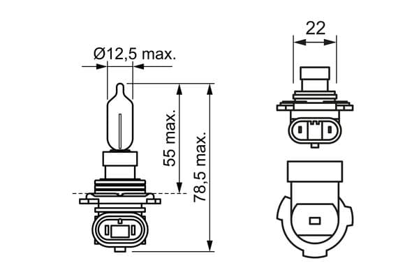 BOSCH Žiarovka pre hlavný svetlomet 1 987 301 039 1