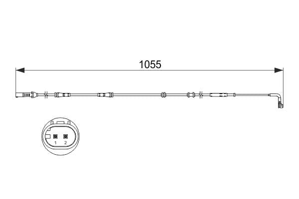 BOSCH Výstražný kontakt opotrebenia brzdového obloženia 1987473507 1