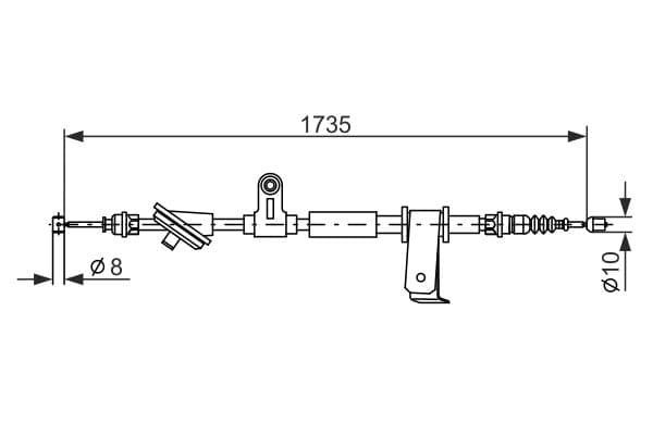 BOSCH Ťažné lanko parkovacej brzdy 1987477112 1