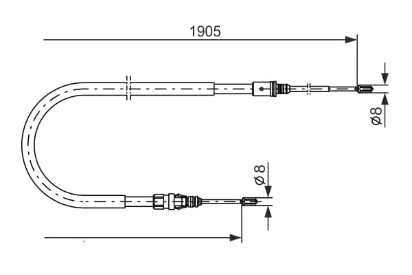 BOSCH Ťažné lanko parkovacej brzdy 1 987 477 237 1