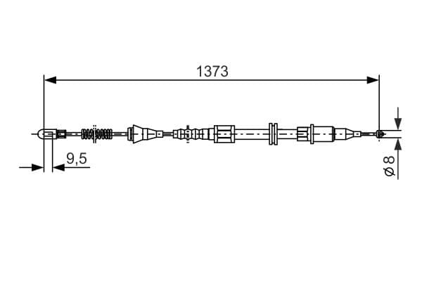 BOSCH Ťažné lanko parkovacej brzdy 1987477309 1