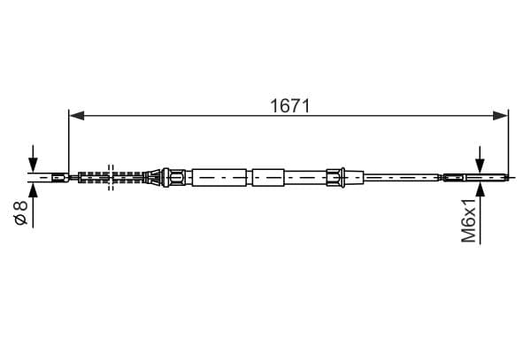 BOSCH Ťažné lanko parkovacej brzdy 1987477626 1