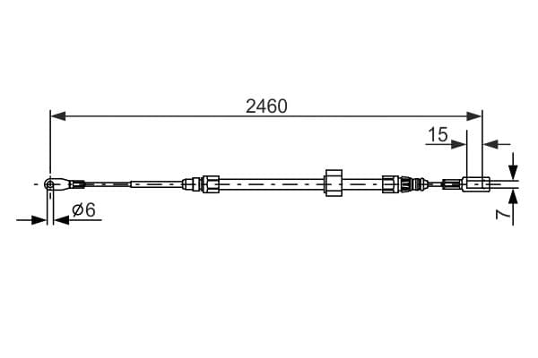 BOSCH Ťažné lanko parkovacej brzdy 1987477855 1