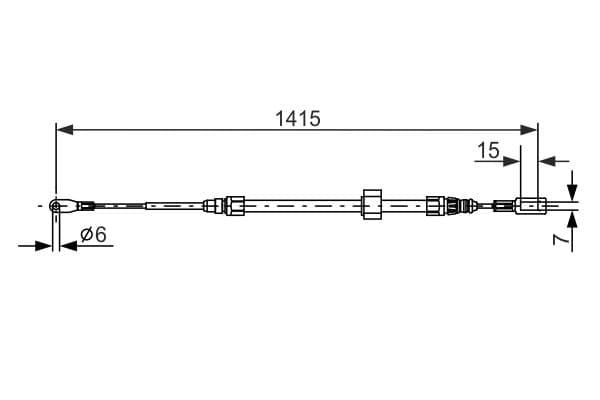 BOSCH Ťažné lanko parkovacej brzdy 1987477856 1