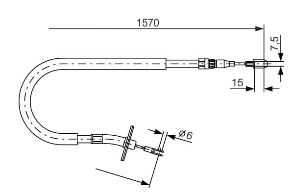 BOSCH Ťažné lanko parkovacej brzdy 1987477860 1