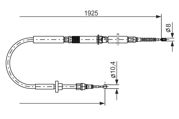 BOSCH Ťažné lanko parkovacej brzdy 1987477959 1